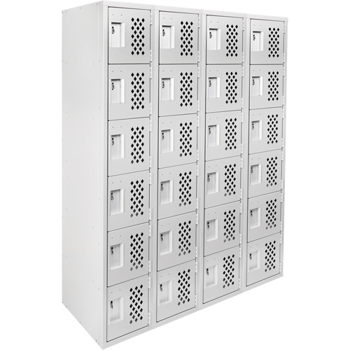 Clean Line Lockerettes, 6 -tier, Bank of 4, 18" x 72" x 12", Steel Oxford Builders Supplies Inc