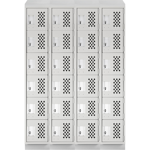 Casiers &eacute;conomiques perfor&eacute;s et assembl&eacute;s Clean Line, 6 niveaux, Bloc de 4, 18" x 72" x 12", Acier Oxford Builders Supplies Inc