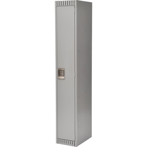 Lockers, 12" x 18" x 72", Steel, Grey, Knocked Down Oxford Builders Supplies Inc