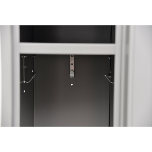 Casiers, 2 niveaux, 12" x 18" x 72", Acier, Gris, Rivet (assembl&eacute;) Oxford Builders Supplies Inc
