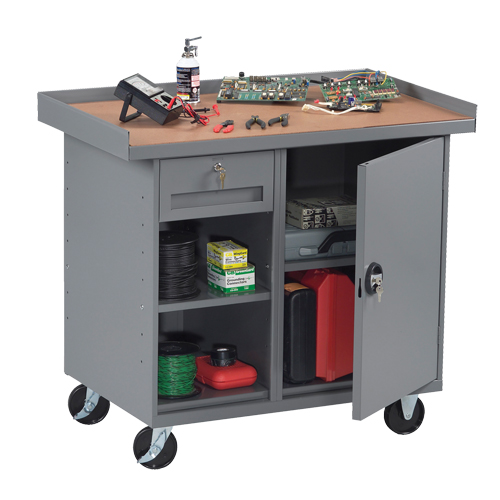 Mobile Workbench Cabinet, Laminate Surface Oxford Builders Supplies Inc