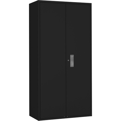 Wardrobe Storage Cabinet, Steel, 36" W x 18" D x 72" H, Black Oxford Builders Supplies Inc