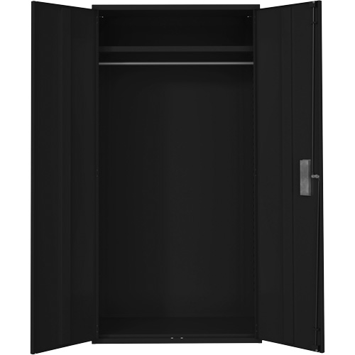 Wardrobe Storage Cabinet, Steel, 36" W x 18" D x 72" H, Black Oxford Builders Supplies Inc