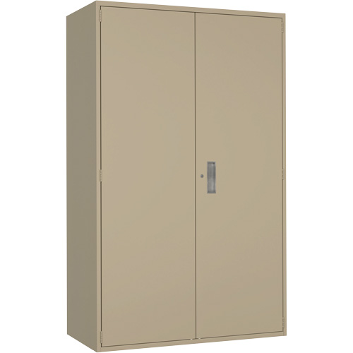 Extra Wide Hi-Boy Storage Cabinet, Steel, 4 Shelves, 72" H x 48" W x 24" D, Beige Oxford Builders Supplies Inc