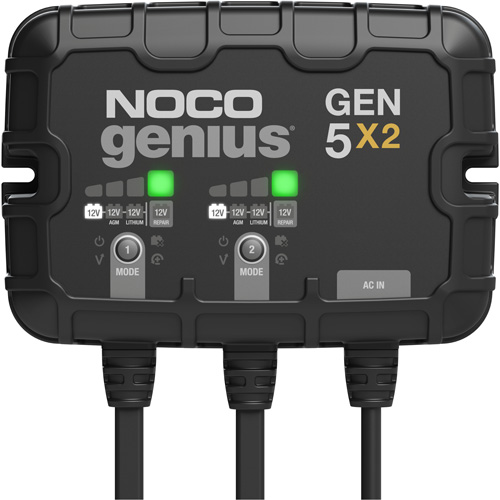 Genius&reg; Gen5X2 2-Bank, 10-Amp On-Board Battery Charger Oxford Builders Supplies Inc