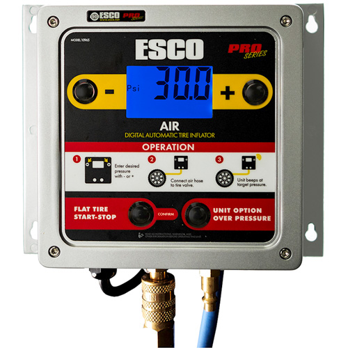 Digital Wall-Mounted Aluminum Tire Inflator Oxford Builders Supplies Inc