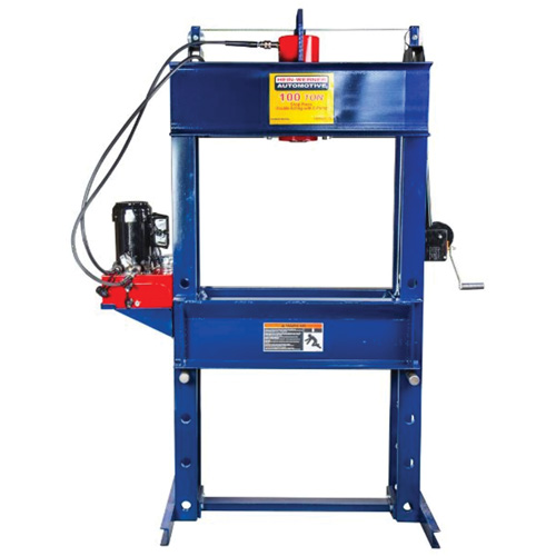 Double Acting Shop Press with Electric Pump, 100 tons Capacity Oxford Builders Supplies Inc