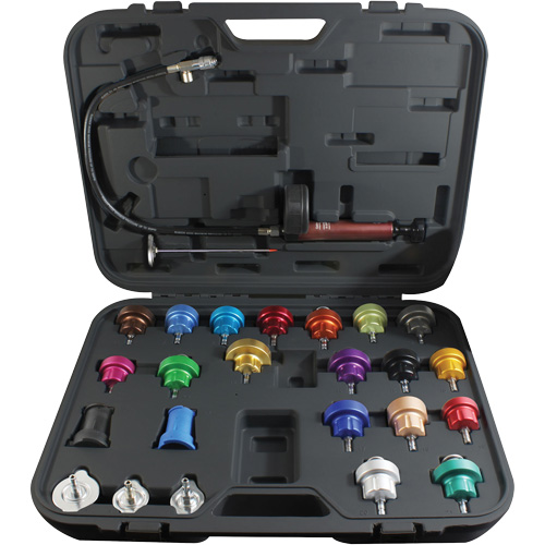 25-Piece Master Cooling System Pressure Test Kit Oxford Builders Supplies Inc