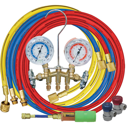 Manifold Gauge Set with Manual Couplers & Mini Dye Injector Oxford Builders Supplies Inc