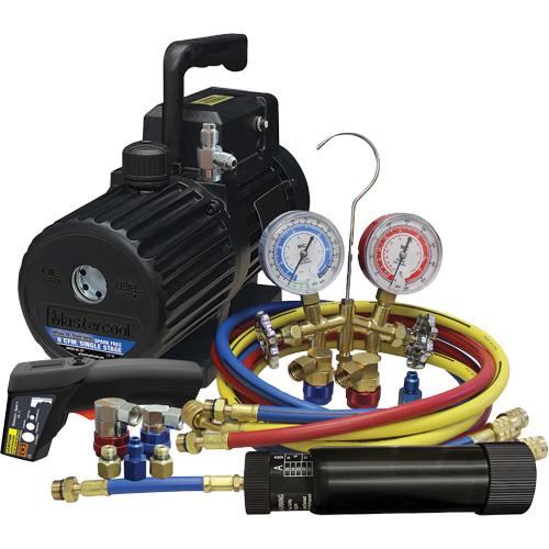 Ensemble combin&eacute; d&eacute;vacuation et de chargement pour R134a/R1234yf? Oxford Builders Supplies Inc