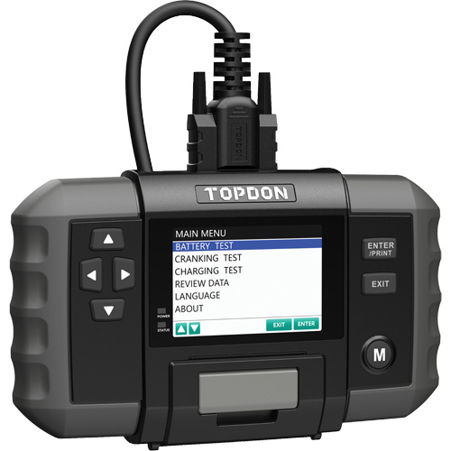 BT600 12V Battery & 12V/24V System Tester with Built-in Printer Oxford Builders Supplies Inc