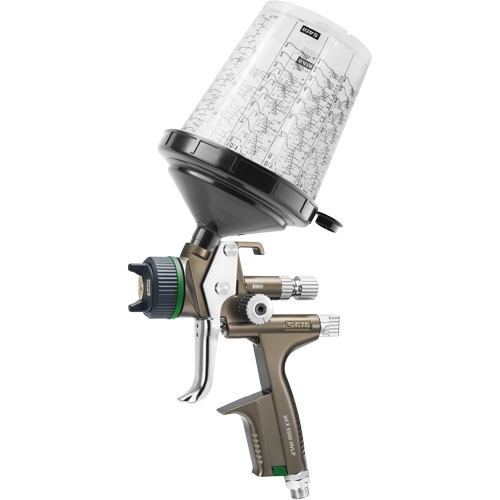 X5500 HVLP 1.4 O RPS D Premium Paint Spray Gun for Automotive Refinishing, 1/4" NPT Air Inlet, 15.19 CFM, 0.6 L/0.9 L Capacity, 0.17 PSI Oxford Builders Supplies Inc