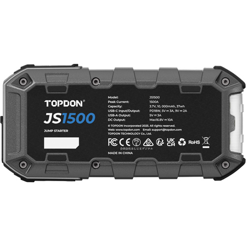 JumpSurge1500 Jump Starter, Booster, Power Bank & Flashlight Oxford Builders Supplies Inc
