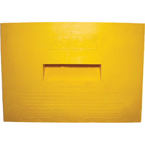 Cale de roue, Polyur&eacute;thane, Jaune, 15-1/4" la x 12-1/8'' p x 10-3/4" h Oxford Builders Supplies Inc