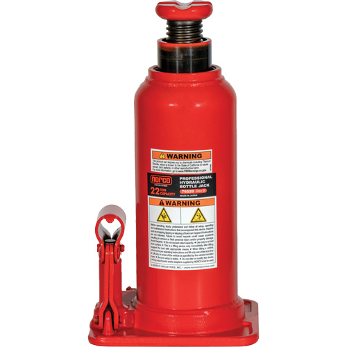 Professional Hydraulic Bottle Jack with Gauge Hole, 22 Ton(s), 20-49/250" Raised Height Oxford Builders Supplies Inc