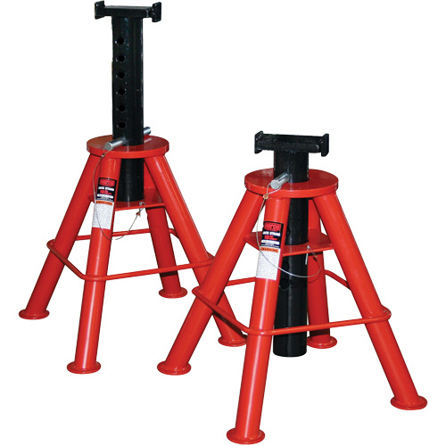 High Height Jack Stand, Locking Pin, 10 Tons Capacity, 28" - 47" H Oxford Builders Supplies Inc
