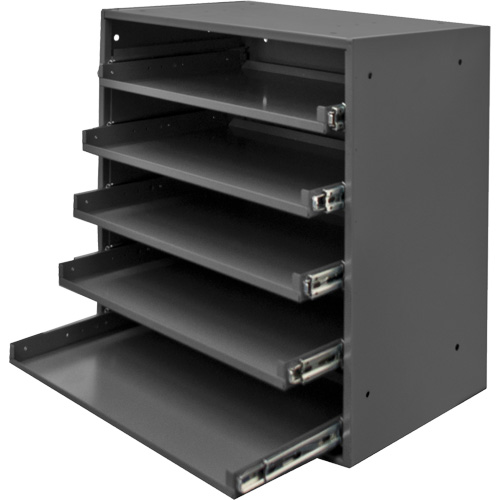 Armoire de rangement &agrave; cloisons, Acier, 5 compartiments, 20-1/2" la x 12-1/2" p, 21" h, Gris Oxford Builders Supplies Inc