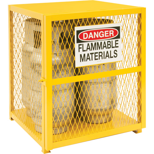 Armoire de rangement pour bouteilles &agrave; gaz, nbre de bouteilles: 4, 30" , 30" , 35" , Jaune Oxford Builders Supplies Inc
