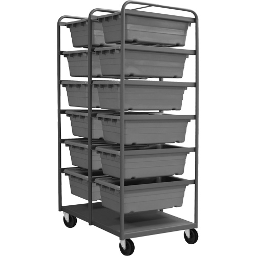 R&acirc;telier mobile, &agrave; deux c&ocirc;t&eacute;s, 12 bacs, 26" la x 36" p x 74" h Oxford Builders Supplies Inc