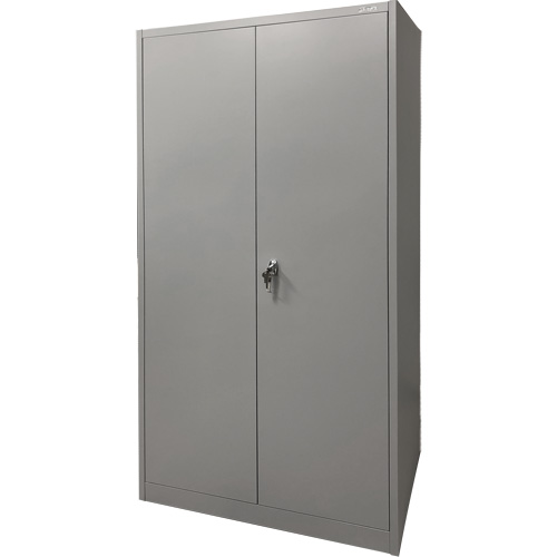 Armoire de rangement, Acier, 4 Tablettes, 78" h x 36" la x 24" P, Gris Oxford Builders Supplies Inc