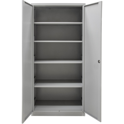 Hi-Boy Storage Cabinet, Steel, 4 Shelves, 72" H x 36" W x 18" D, Grey Oxford Builders Supplies Inc