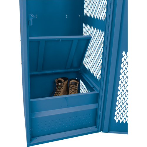 Gear Locker with Door, Steel, 24" W x 18" D x 72" H, Dark Blue Oxford Builders Supplies Inc