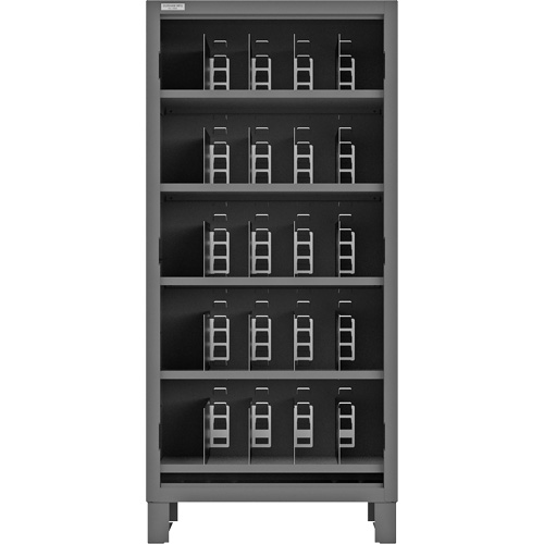 Armoire robuste &agrave; façade ouverte avec s&eacute;parateurs, Acier, 0 tiroirs, 36" x 24" x 78", Gris Oxford Builders Supplies Inc