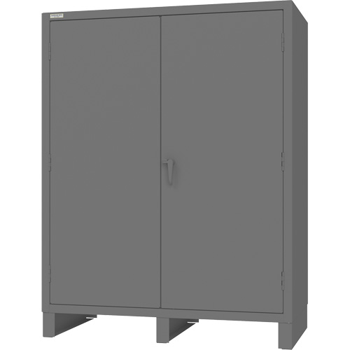 Armoire avec portes encastr&eacute;es, Acier, 4 Tablettes, 78" h x 60" la x 30" P, Gris Oxford Builders Supplies Inc