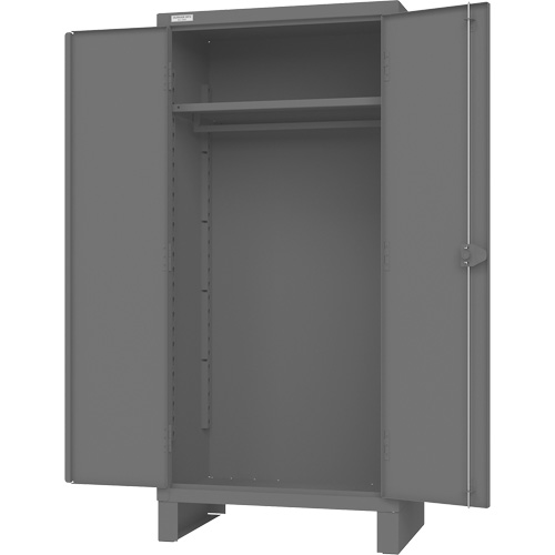 Armoire avec barre de suspension et portes encastr&eacute;es standards , Acier, 78" h x 36" la x 24" P, Gris Oxford Builders Supplies Inc