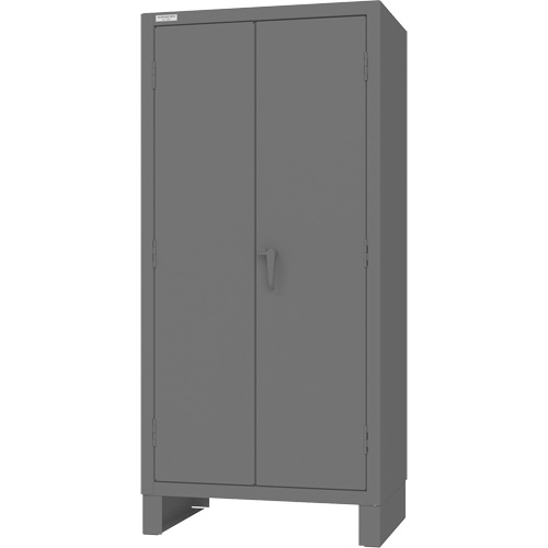 Armoire avec barre de suspension et portes encastr&eacute;es standards , Acier, 78" h x 36" la x 24" P, Gris Oxford Builders Supplies Inc