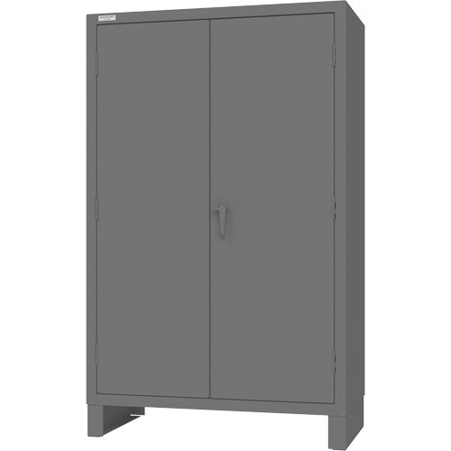 Armoire avec barre de suspension et portes encastr&eacute;es standards, Acier, 78" h x 48" la x 24" P, Gris Oxford Builders Supplies Inc