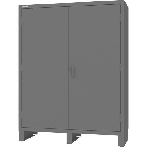 Armoire avec barre de suspension et portes encastr&eacute;es standards, Acier, 78" h x 60" la x 24" P, Gris Oxford Builders Supplies Inc