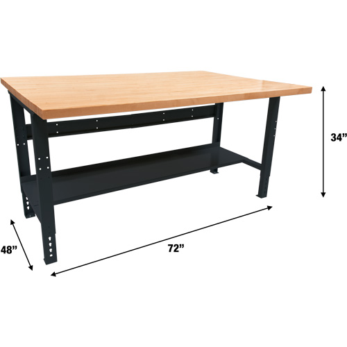 &eacute;tabli modulaire industriel, Cap 1000 lb, 72" la x 48" p Oxford Builders Supplies Inc