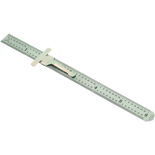 Pocket Rule, 6" L, Steel, 1/64" (1 mm) Graduations Oxford Builders Supplies Inc