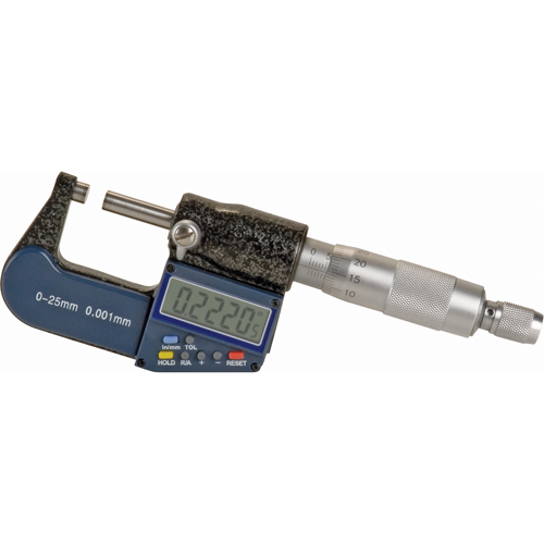 Electronic Digital Micrometer, 0 - 1" (0 - 25 mm) Range, 0.00005" (0.00127 mm) Resolution Oxford Builders Supplies Inc