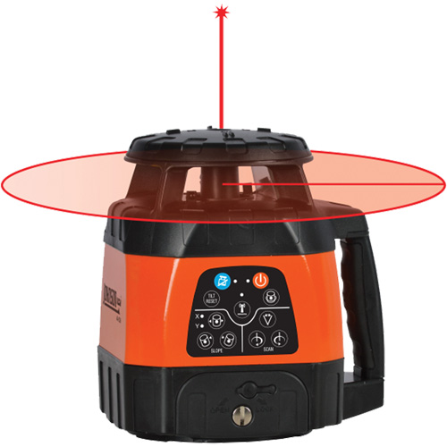 Laser rotatif horizontal et vertical &agrave; nivellement automatique et faisceau rouge, 200' (60 m), 635 N.m Oxford Builders Supplies Inc