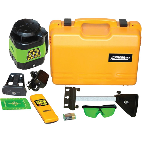 Laser rotatif horizontal et vertical &agrave; nivellement automatique et faisceau vert, 400' (120 m), 532 Nm Oxford Builders Supplies Inc