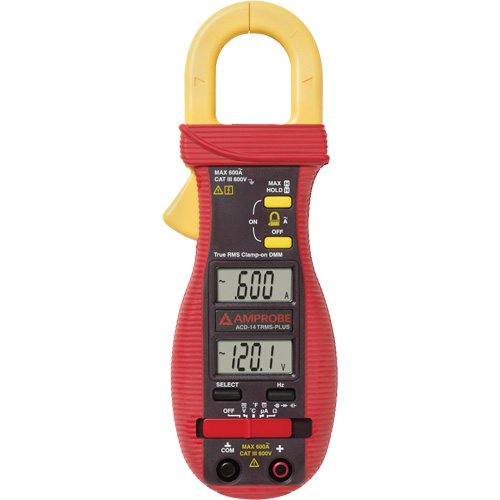 ACD-14-PLUS Clamp-On Multimeter with Dual Display, AC/DC Voltage, AC Current Oxford Builders Supplies Inc
