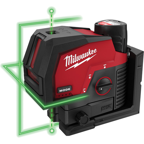 Ensemble de laser vert &agrave; lignes crois&eacute;es et points d'aplomb M12 Oxford Builders Supplies Inc