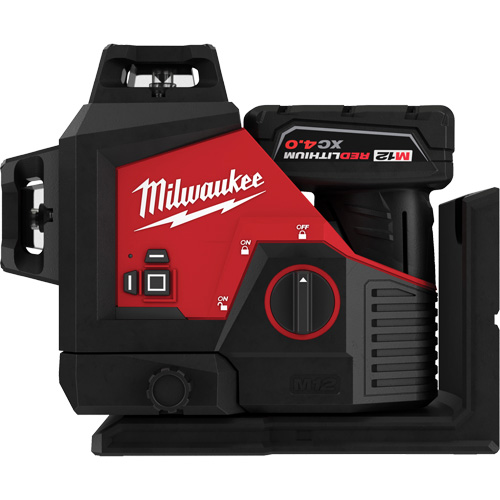 M12 360-Degree 3-Plane Cordless Laser Kit, 125' (38.1 m), 530 Nm Oxford Builders Supplies Inc