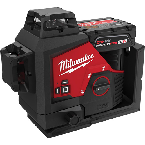 M12 360-Degree 3-Plane Cordless Laser Kit, 125' (38.1 m), 530 Nm Oxford Builders Supplies Inc
