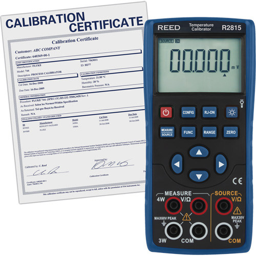 &eacute;talonneur de temp&eacute;rature avec certificat de traçabilit&eacute; Oxford Builders Supplies Inc