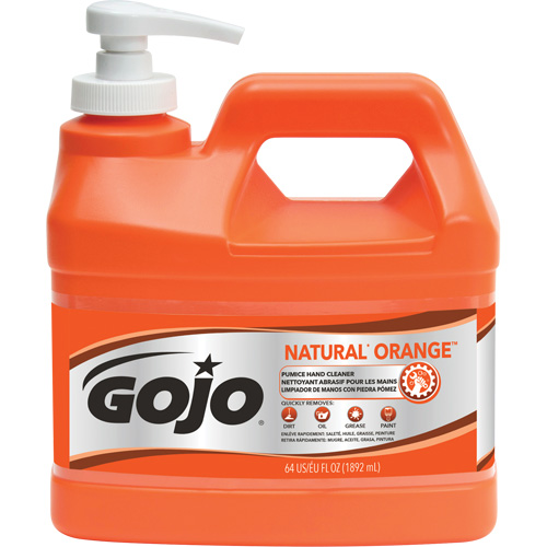 Natural Orange Hand Cleaner, Pumice, 1.89 L, Pump Bottle, Citrus/Orange Oxford Builders Supplies Inc