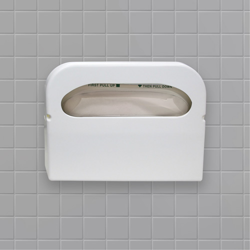 Distributeur de couvre-si&egrave;ges de toilettes pli&eacute;s en deux Health Gards Oxford Builders Supplies Inc