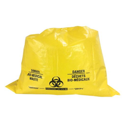 Sacs pour d&eacute;chets bio-m&eacute;dicaux Sure-Guard, Biorisque, 74" lo x 55" la, 2 mil Oxford Builders Supplies Inc
