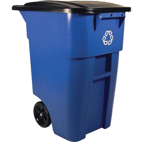 BRUTE&reg; Roll-Out Container, Deskside, Plastic, 50 US gal. Oxford Builders Supplies Inc