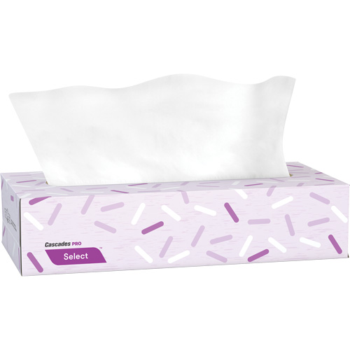 Pro Select Facial Tissue, 2 Ply, 7.3" L x 8.1" W, 100 Sheets/Box Oxford Builders Supplies Inc