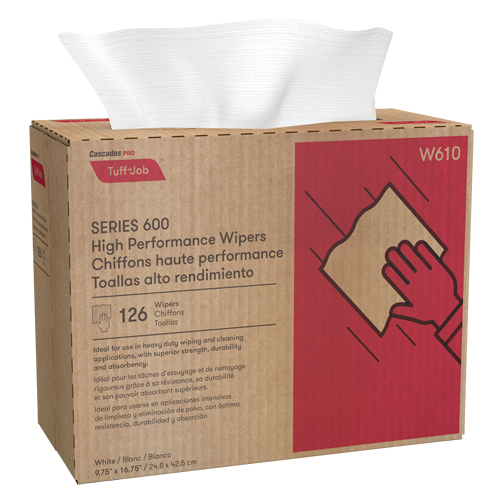 Pro Tuff-Job HP Interfold Popup Wipers, Heavy-Duty, 16-3/4" L x 9-3/4" W Oxford Builders Supplies Inc