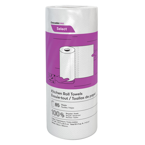 Pro Select Kitchen Towel Roll, 2 Ply, 85 Sheets/Roll, 8" W, 11" L Oxford Builders Supplies Inc