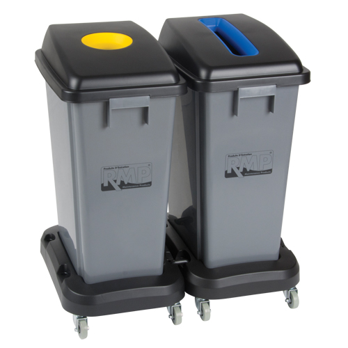 Socle roulant pour contenant &agrave; d&eacute;chets & &agrave; recyclage, Polypropyl&egrave;ne, Noir, Convient aux contenants  Oxford Builders Supplies Inc